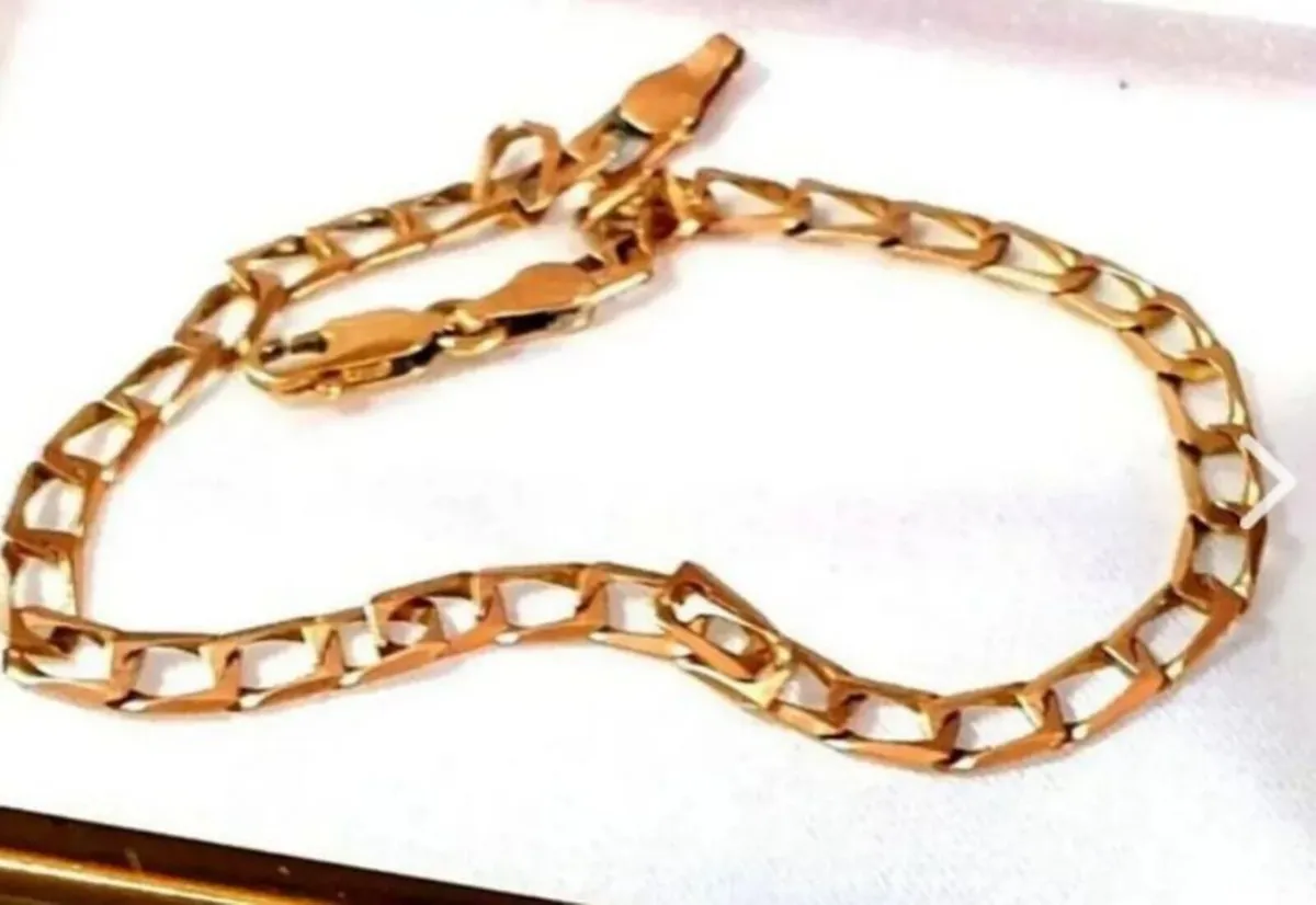Vintage 9ct Gold Unisex Bracelet - Image 4