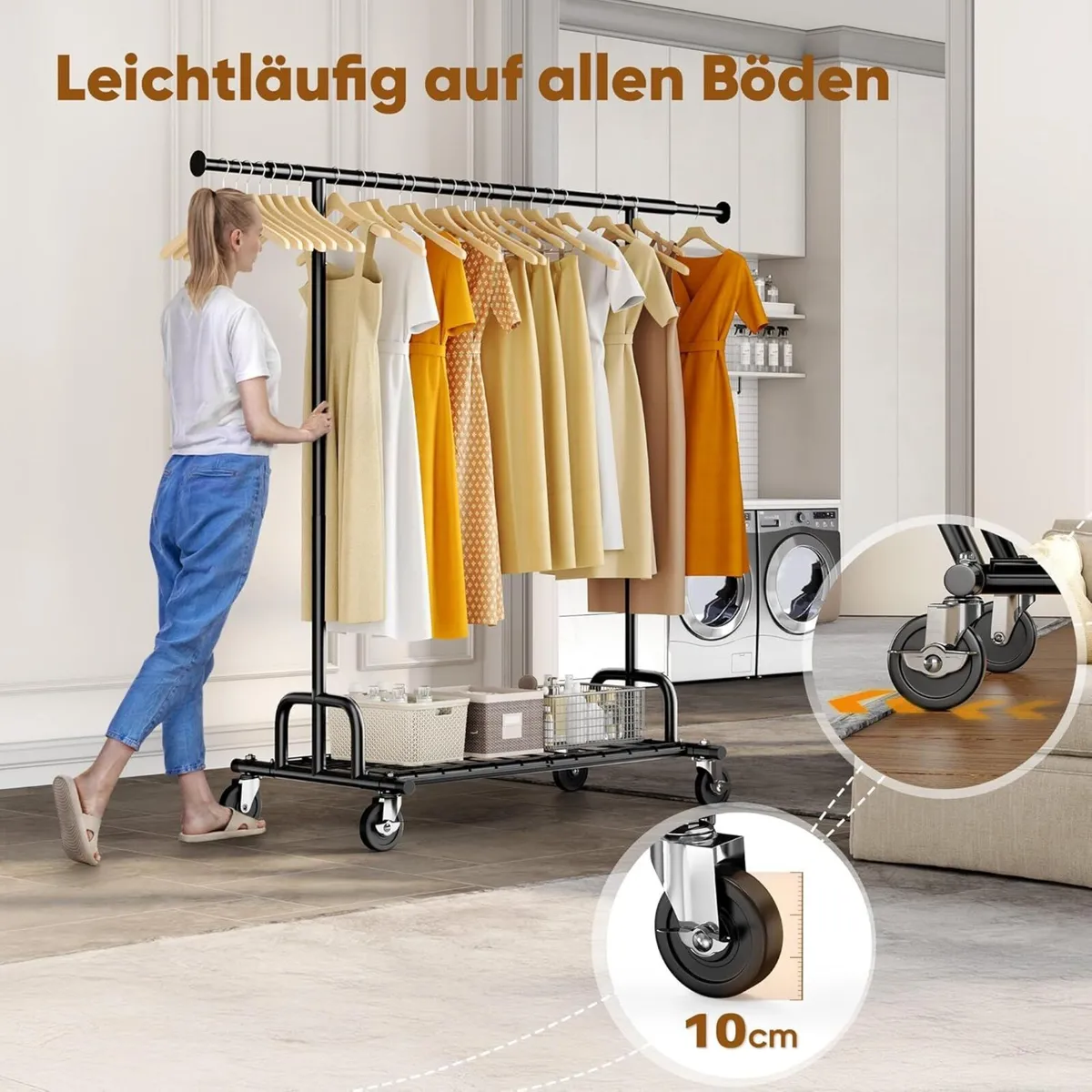 Heavy Duty Clothes Rail 238KG Capacity Extendable - Image 3