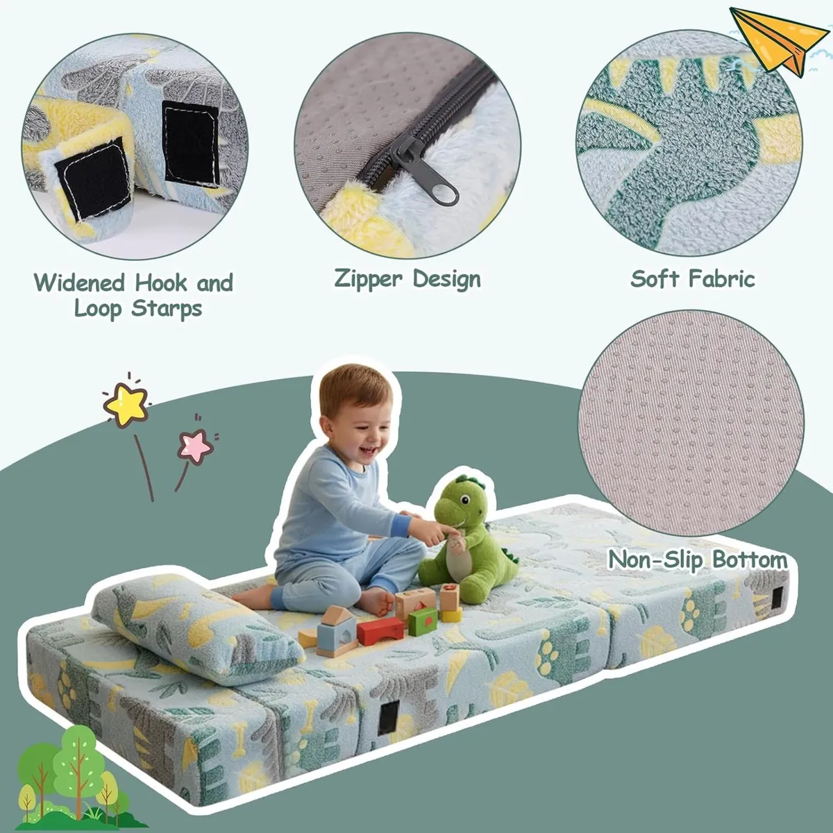 Kids Sofa Bed Toddler Floor Mattress Glow - Image 3