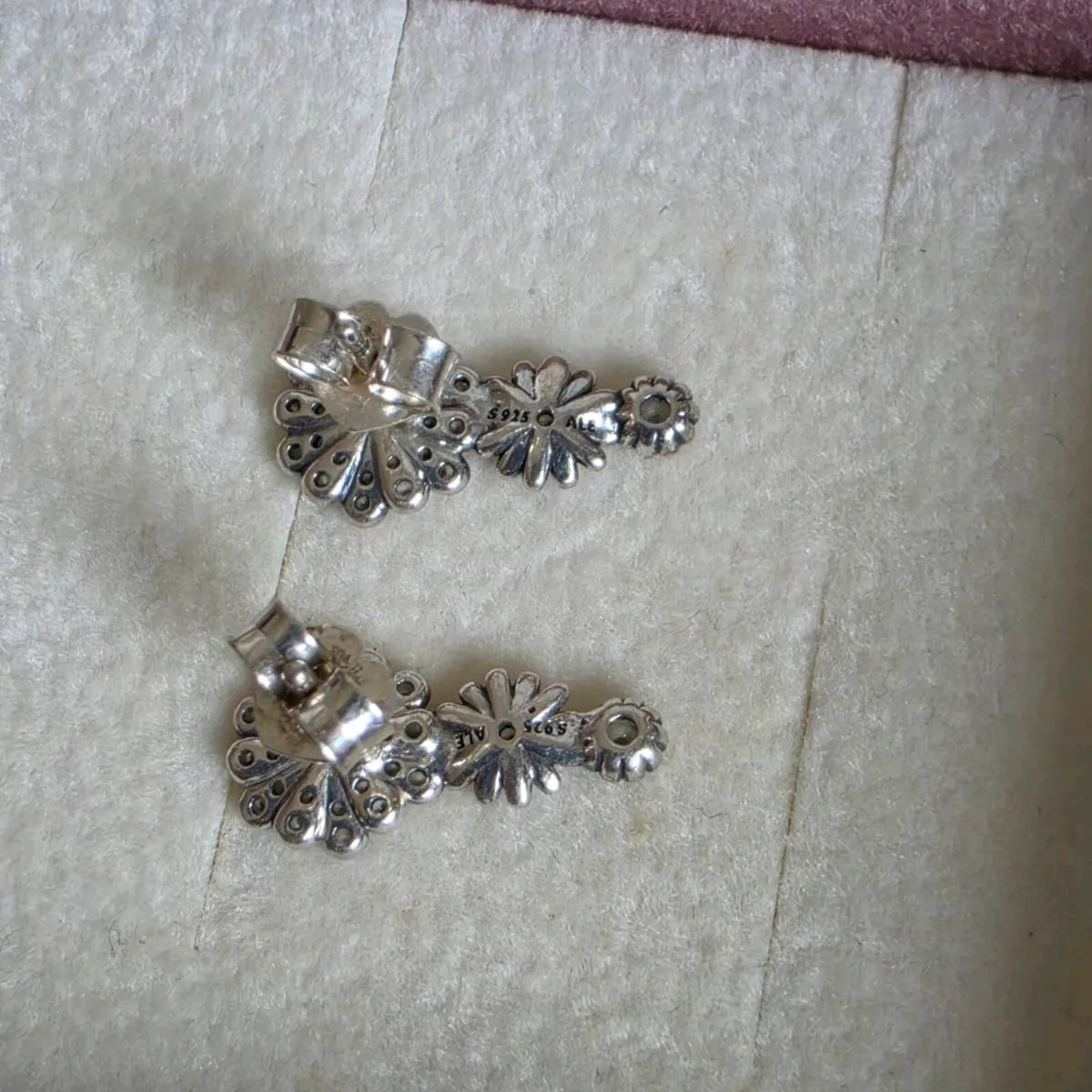 Pandora sparkly Daisy Flower stud earrings - Image 4