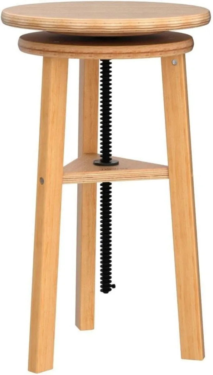 Wooden Drafting Stool 19-26" Adjustable Height - Image 4