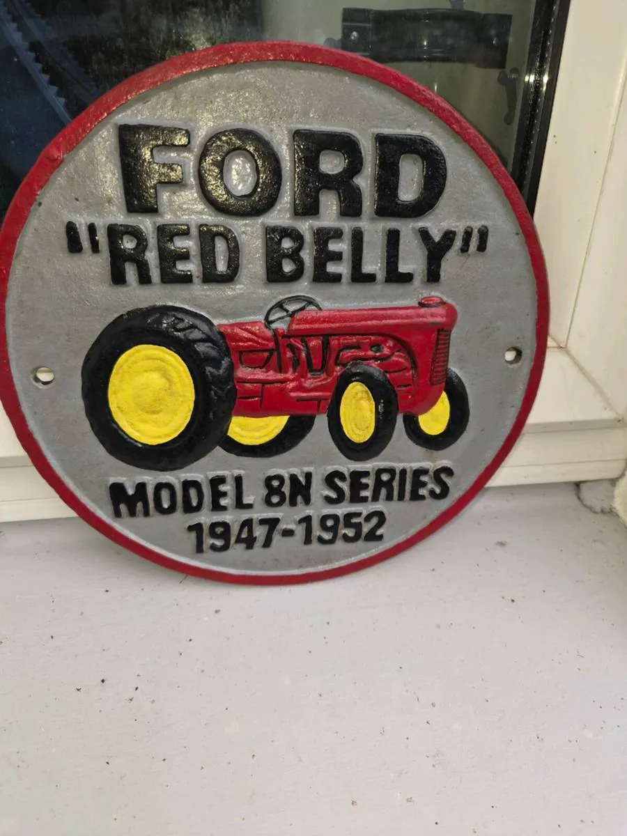 Ford  red  belly  cast iron sign - Image 1