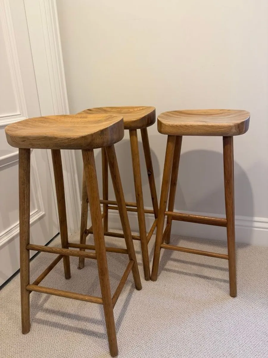 Oak Stools - Image 2