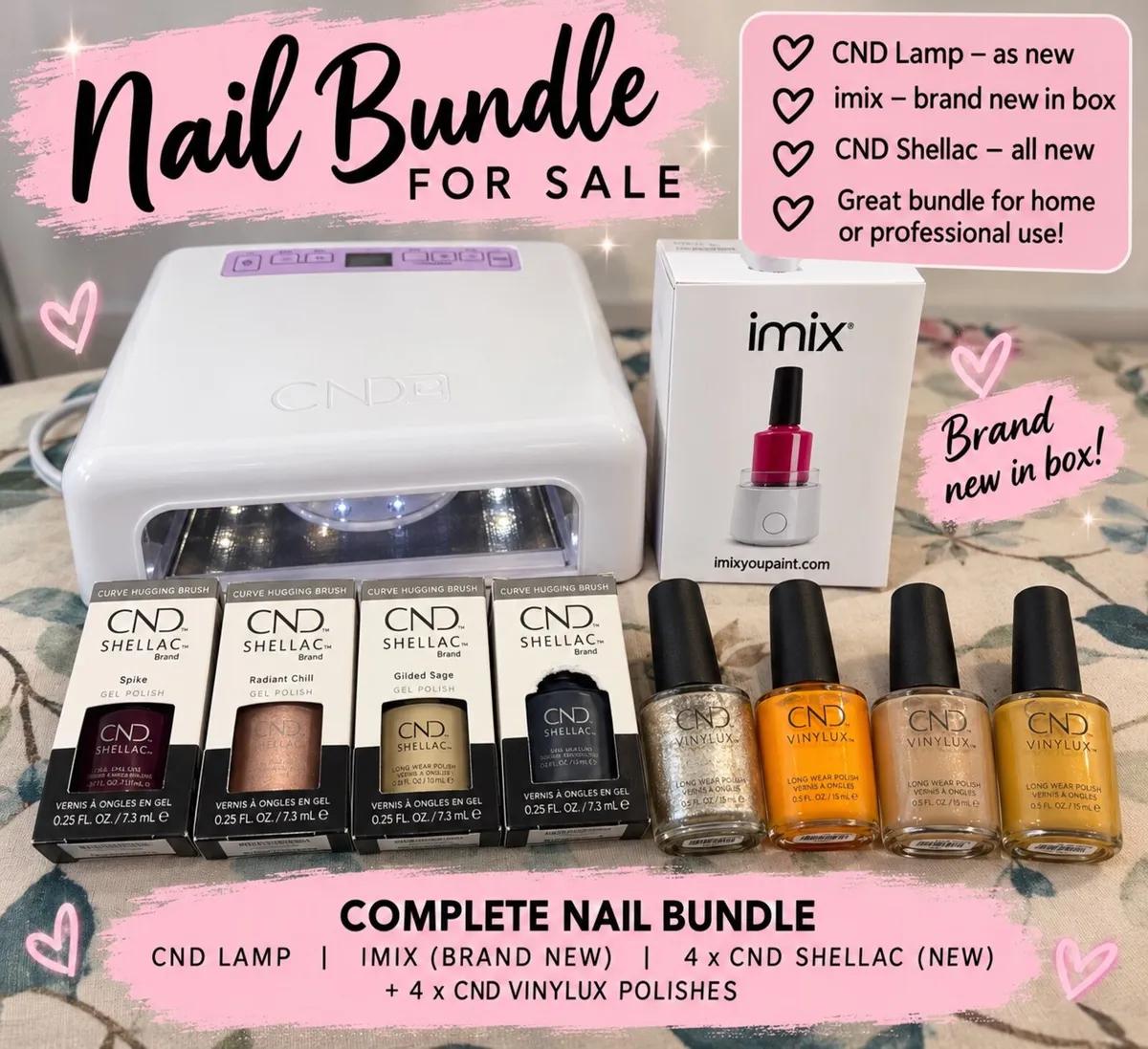 Nail lamp shellac bundle