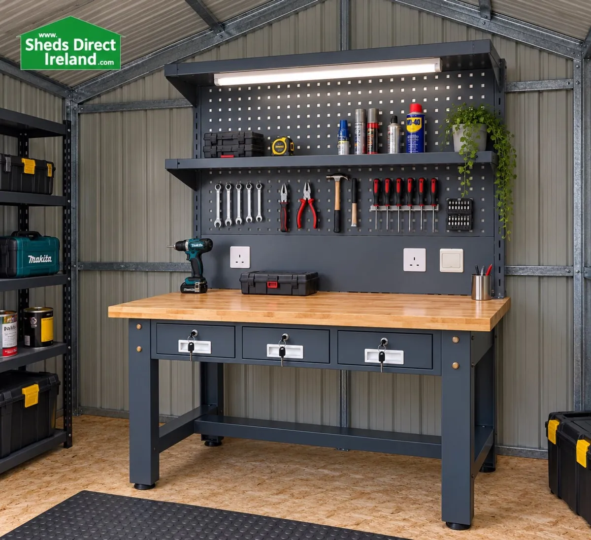 Heavy Duty Workbench with lockable drawers - Image 2