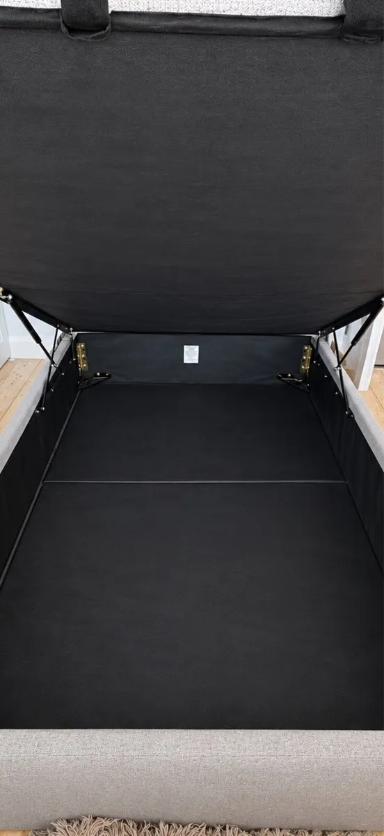 Grey Double Ottoman Storage Bed - Image 3