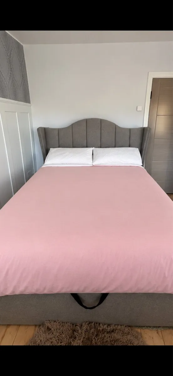 Grey Double Ottoman Storage Bed - Image 1