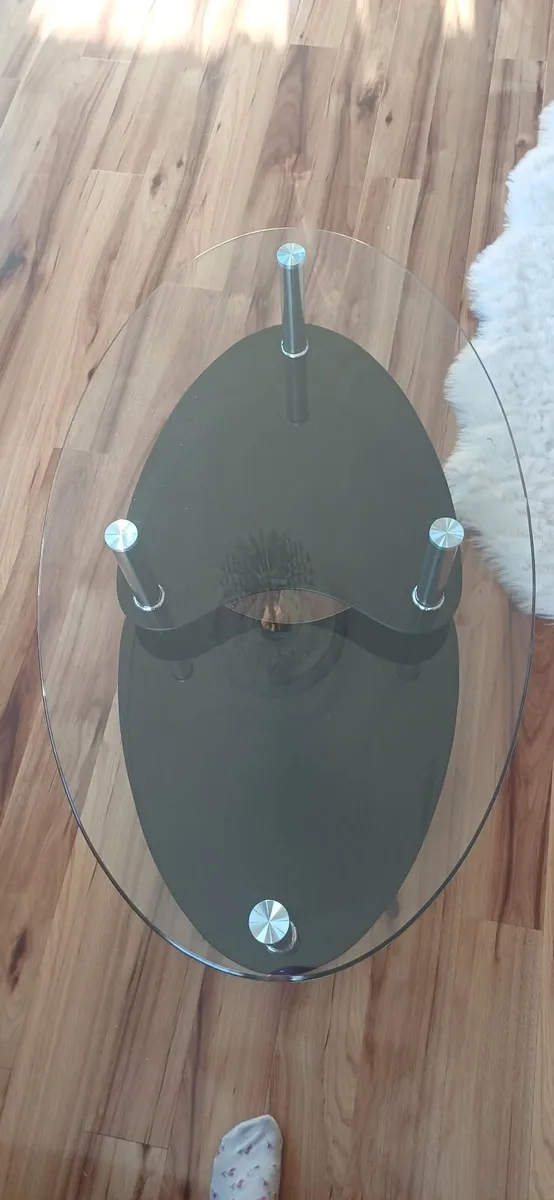 Oval Glass Coffee Table - Image 2