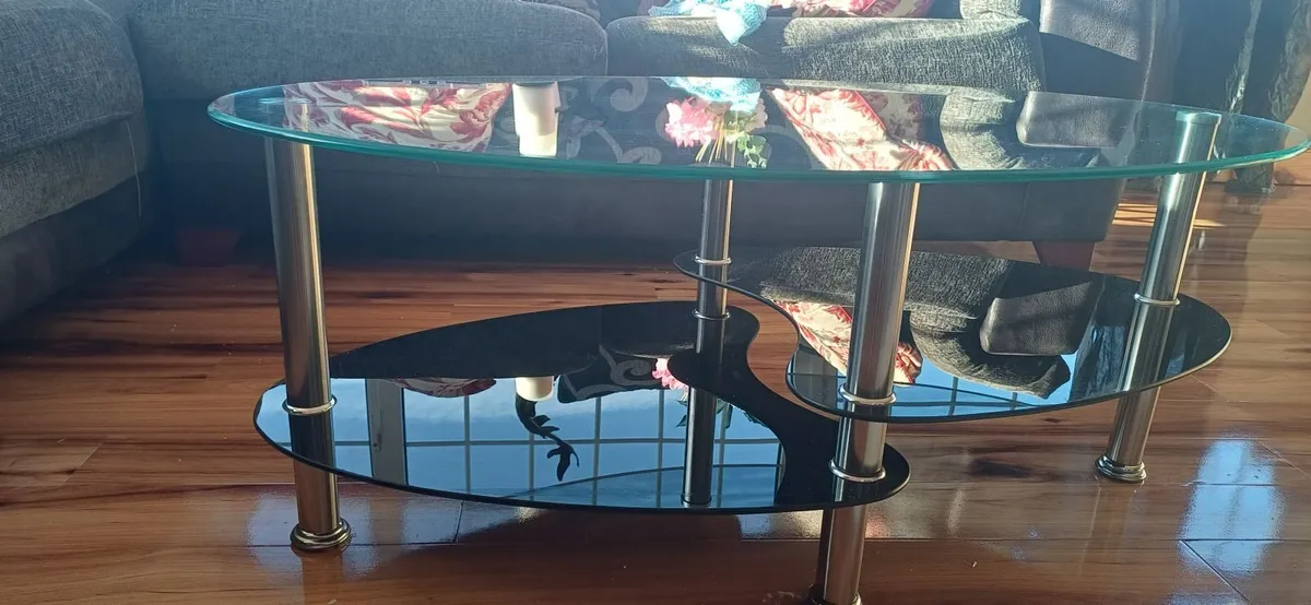 Oval Glass Coffee Table - Image 3
