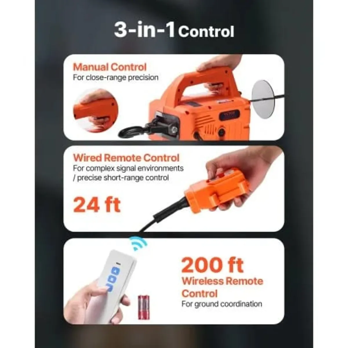3-in-1 Electric Hoist Winch, 700 kg Capacity, 1500 - Image 3
