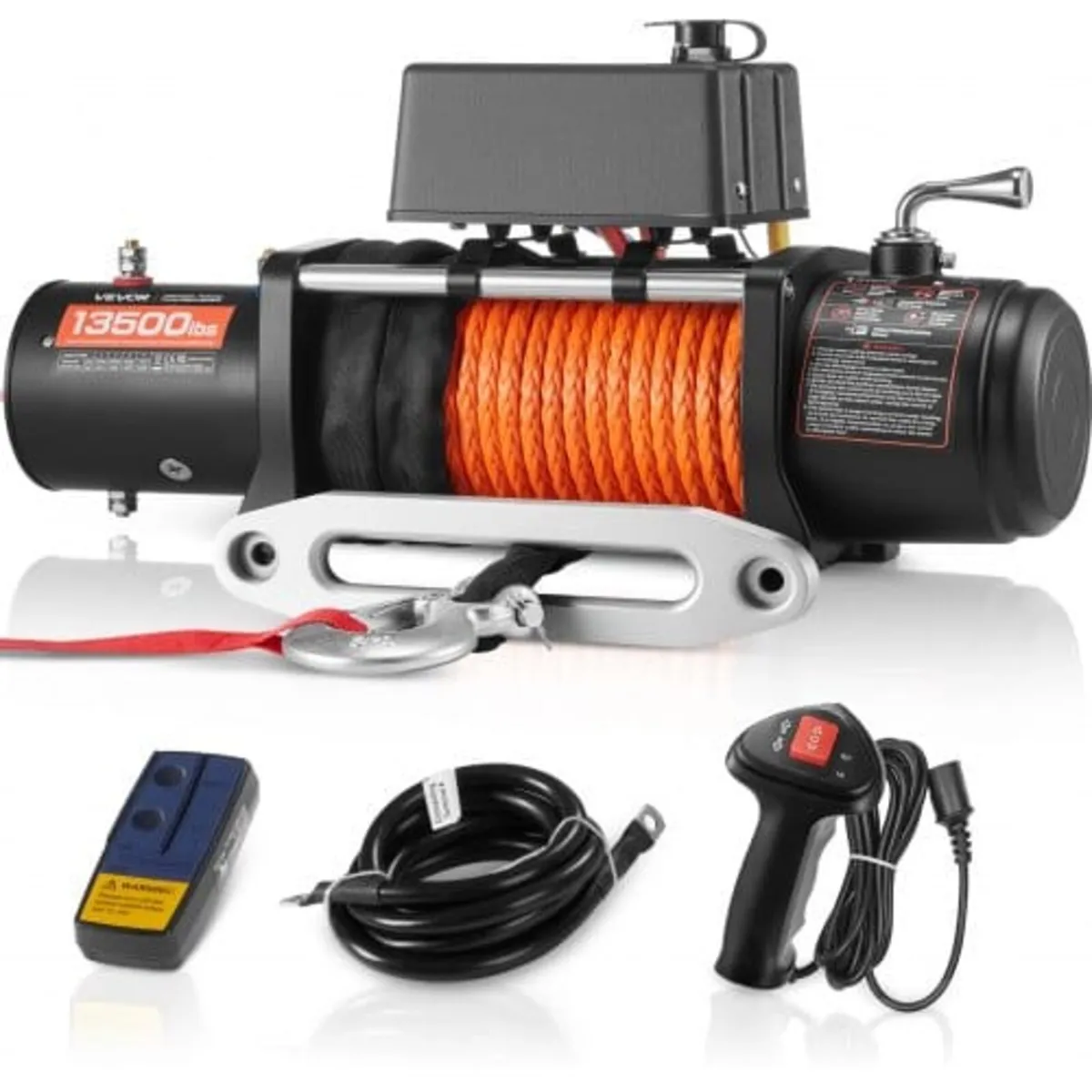 Electric Winch, 13,500 lbs Load Capacity, 12V DC T - Image 1
