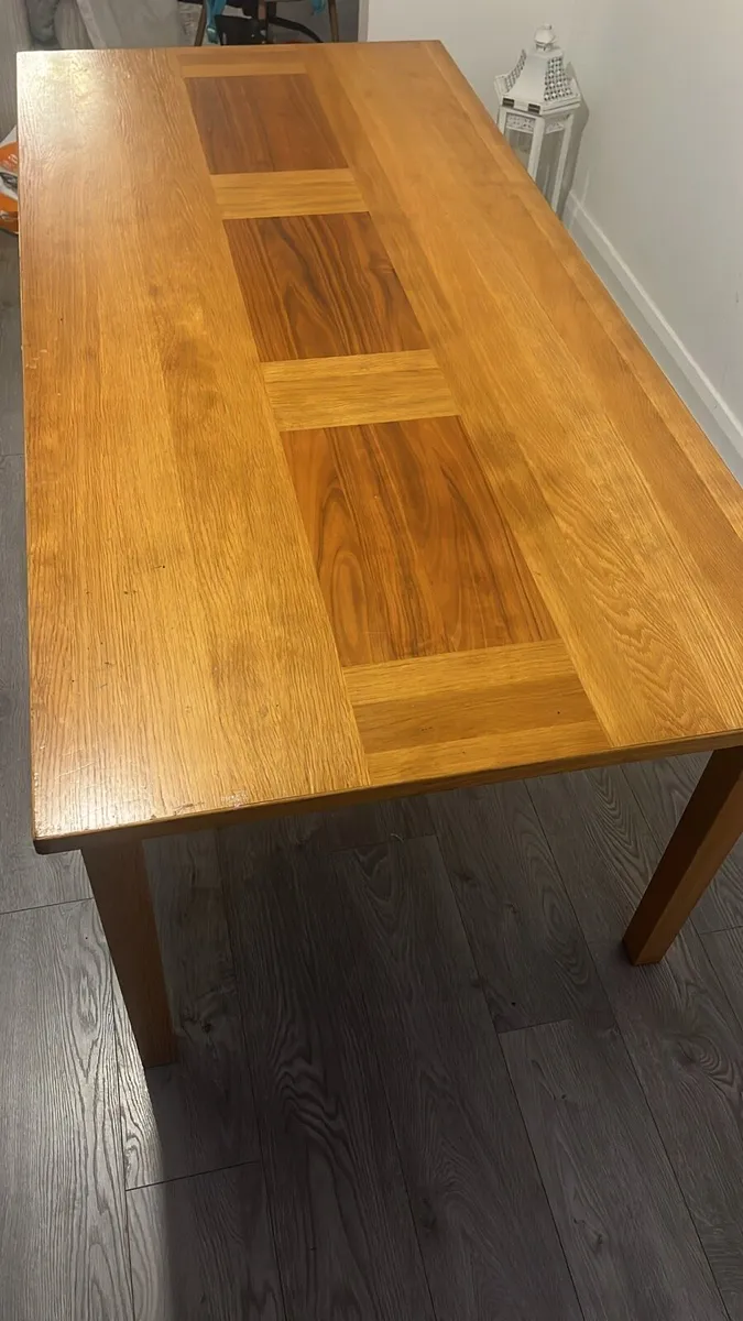 Solid oak kitchen table - Image 2