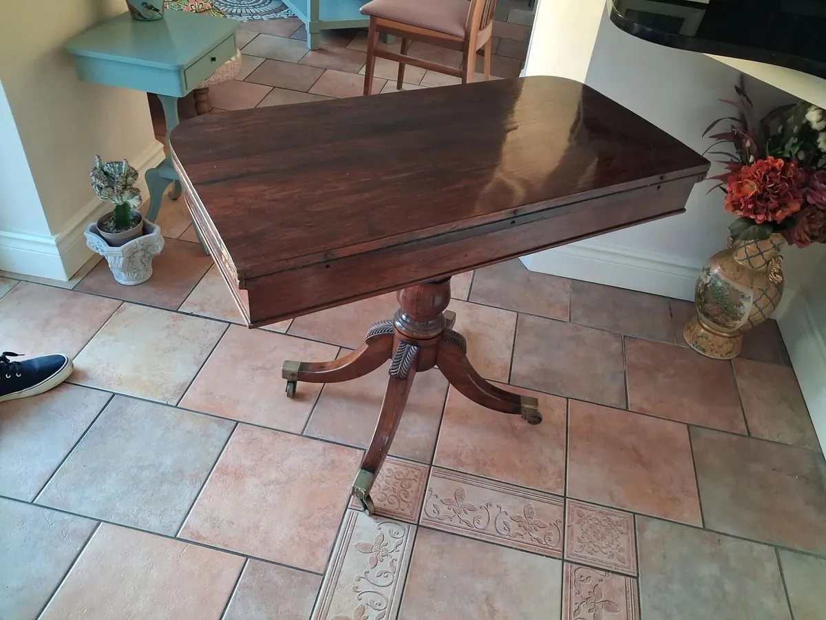 Antique card table - Image 3