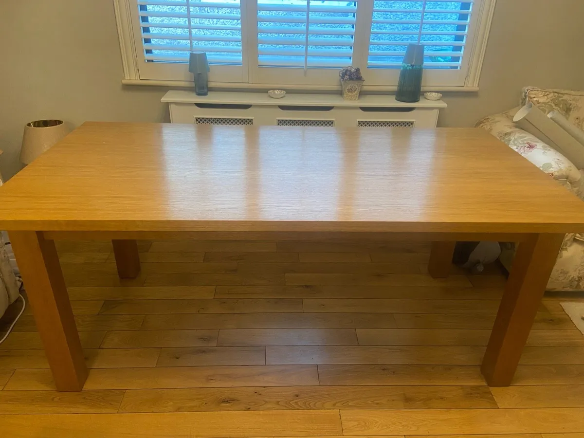 Oak dining table and side board - Image 3