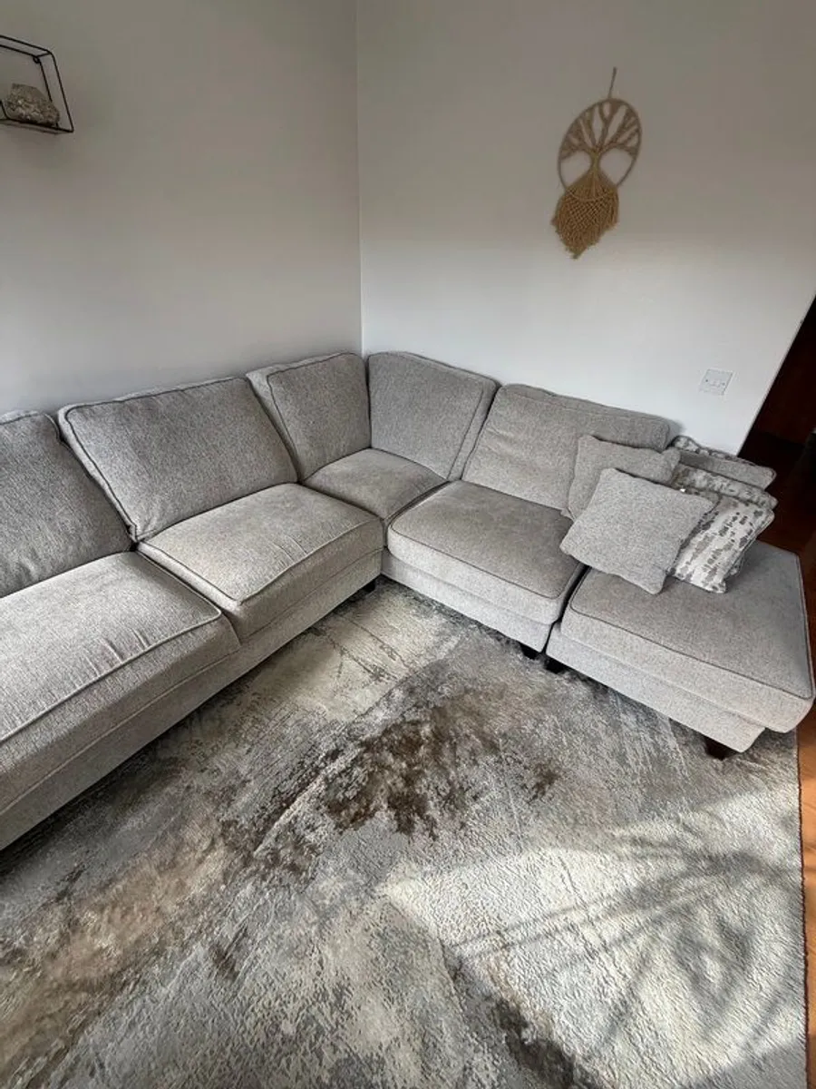Large Corner Sofa with Footstool - Image 4