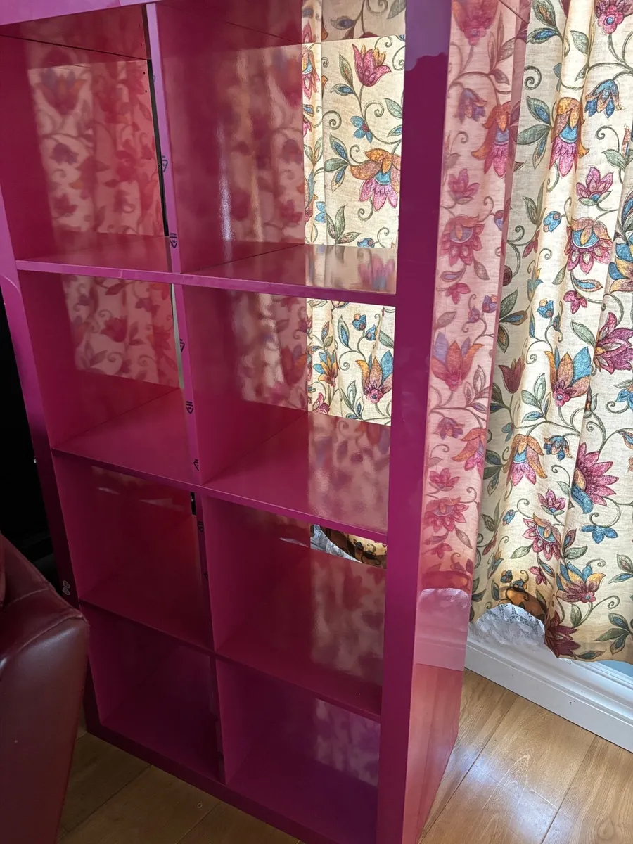 Pink IKEA Kallax Shelving Unit