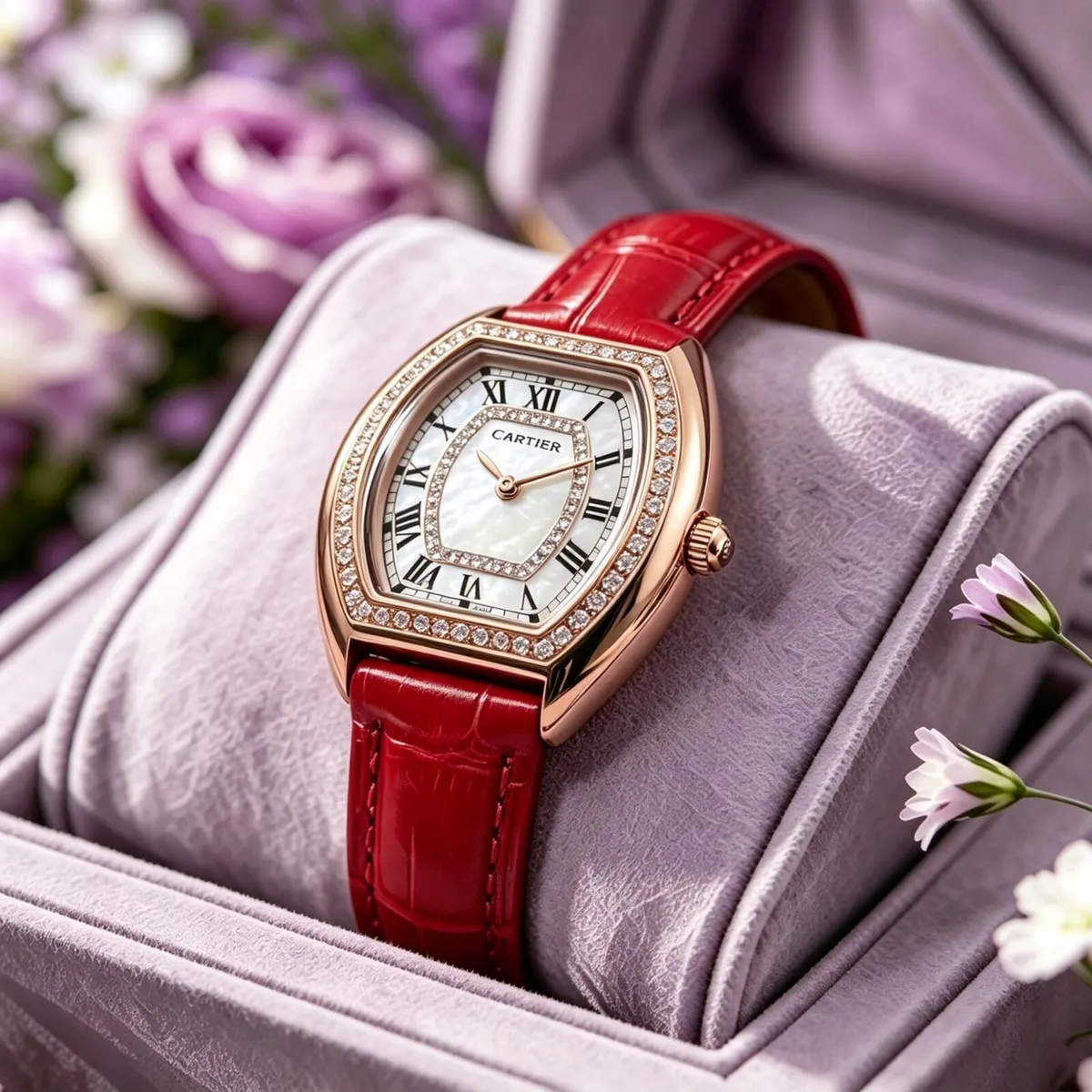 Cartier Tortue Small Model, Rose Gold and Diamond - Image 1