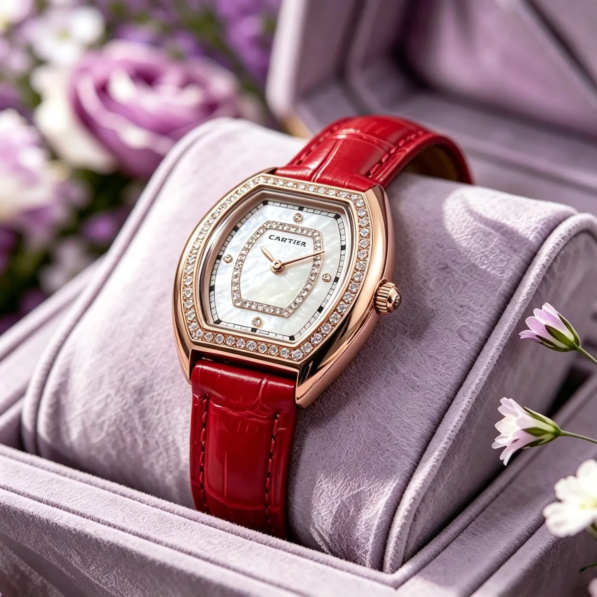 Cartier Tortue Small Model, Rose Gold and Diamond - Image 3