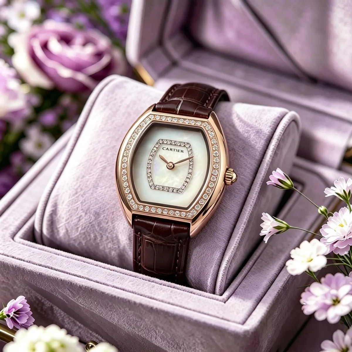 Cartier Tortue Small Model, Rose Gold and Diamond - Image 4