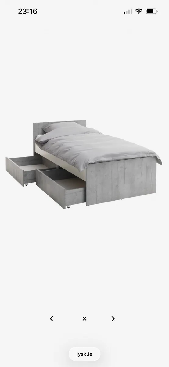 Desk, bed frame, bedside table Jysk - Image 3
