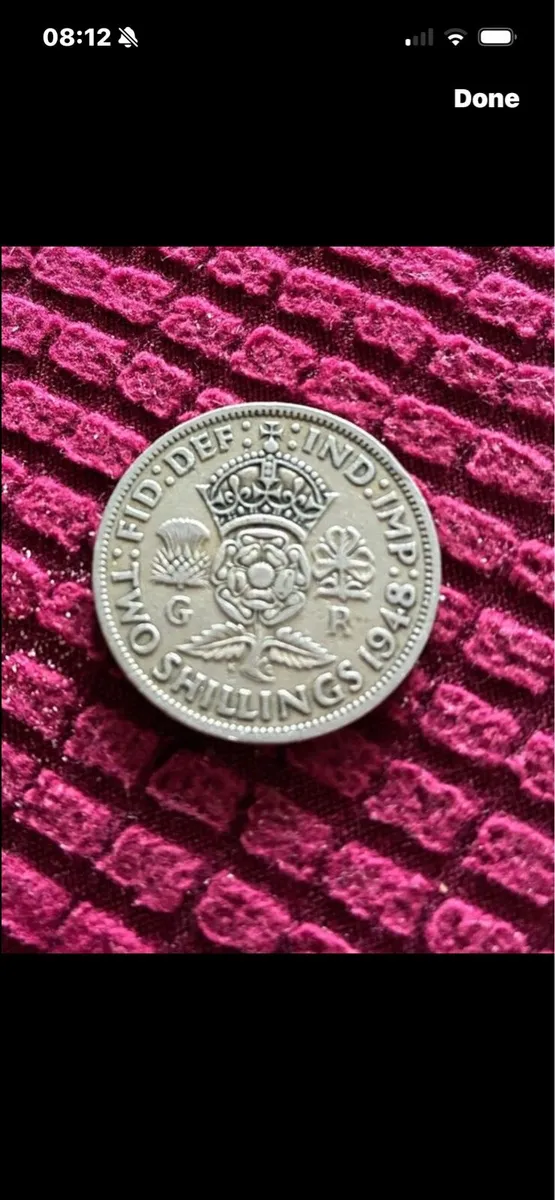 1948 British Two Shilling Coin - Image 1