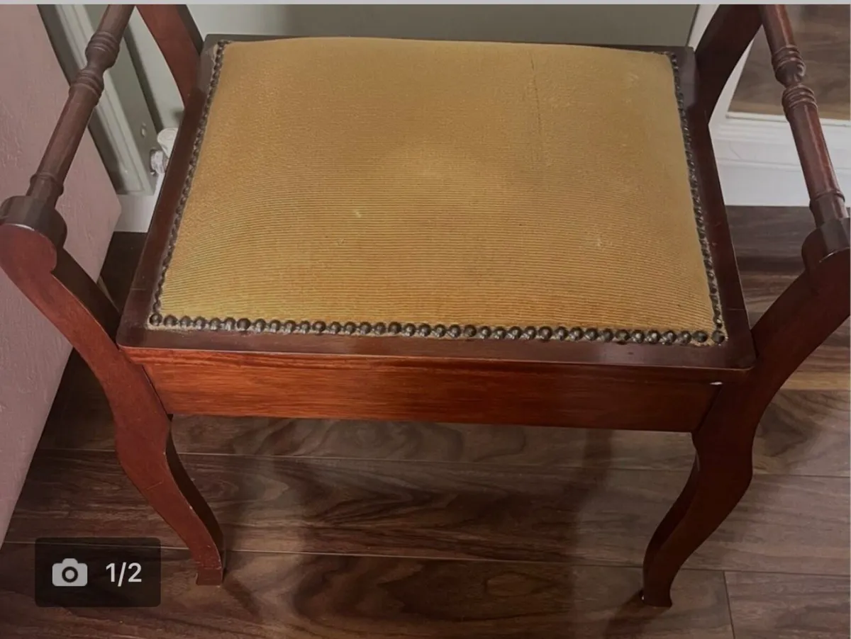Antique Piano Stool