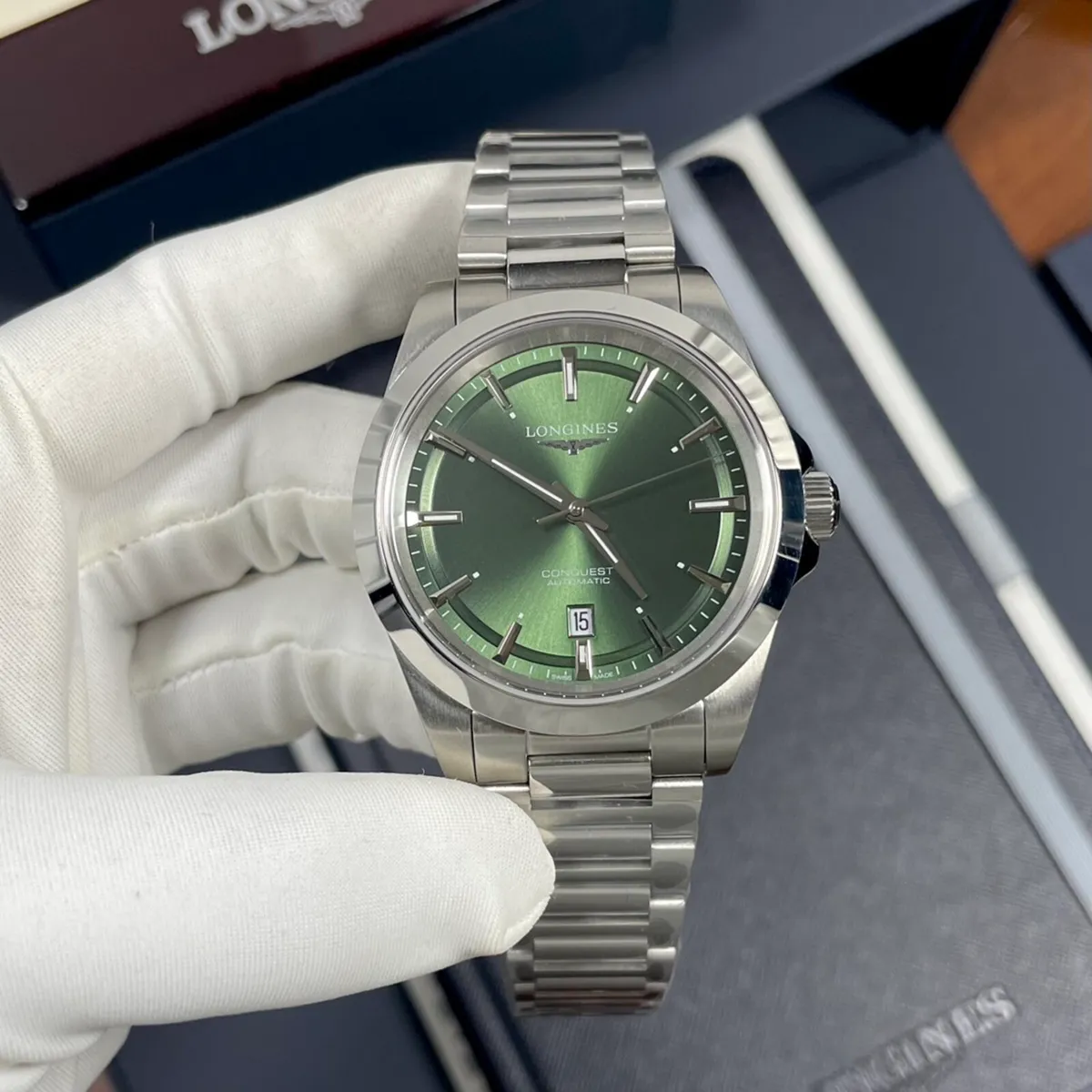 Longines Conquest 38mm Green Dial Stainless Steel - Image 1