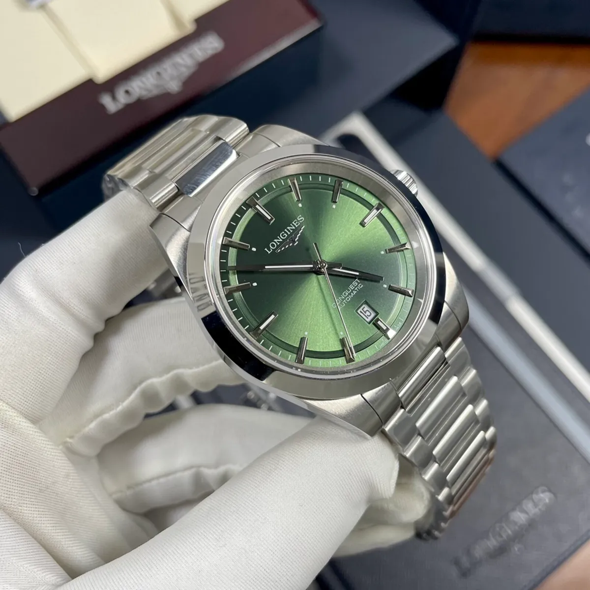 Longines Conquest 38mm Green Dial Stainless Steel - Image 2