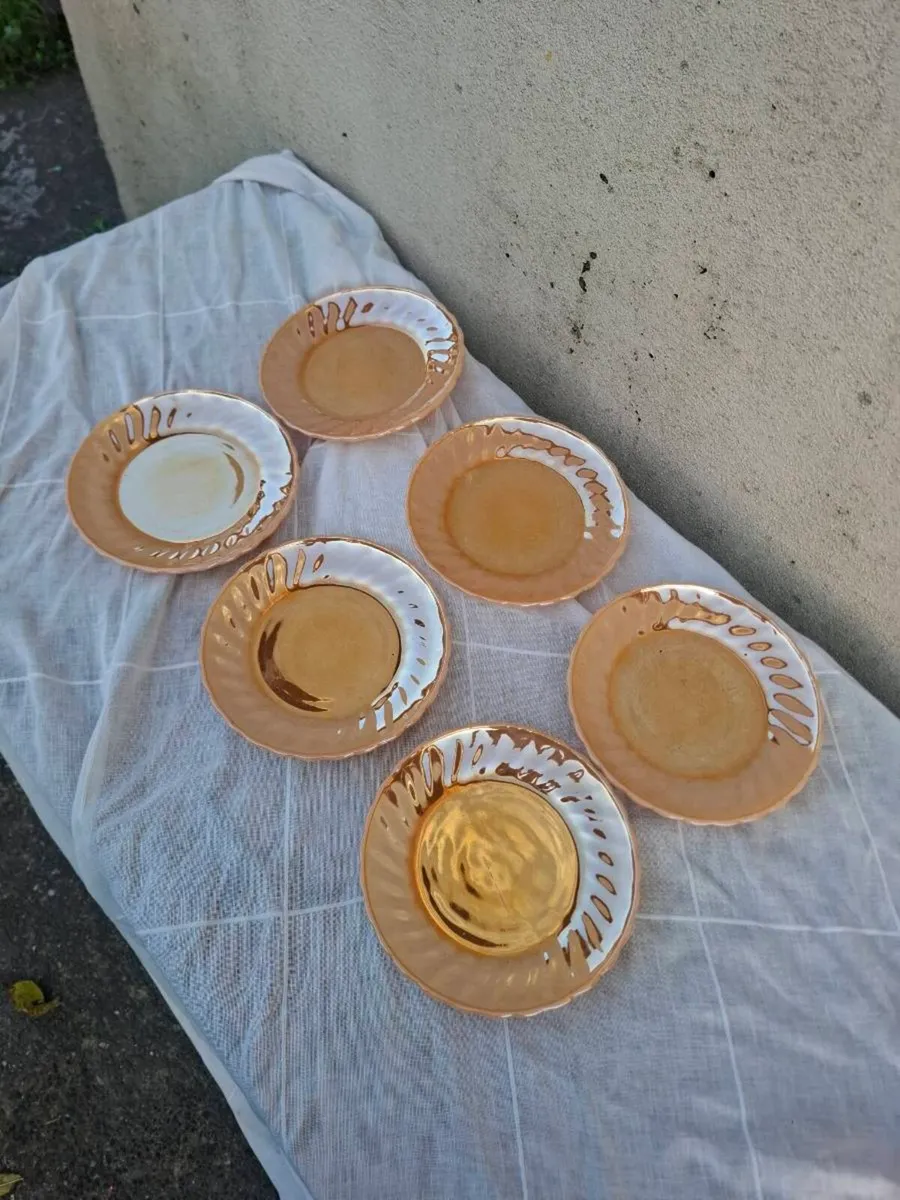 6 fire king sides plates - Image 2