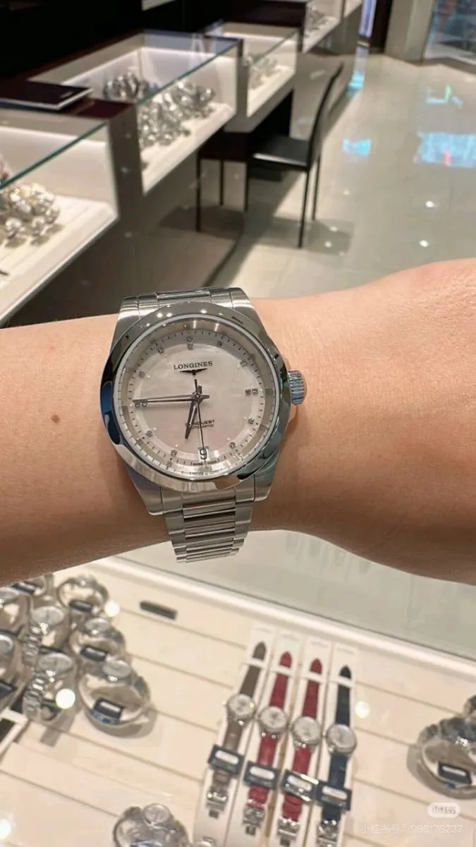 Longines Conquest 34mm Green Dial Diamond-Set Auto - Image 4