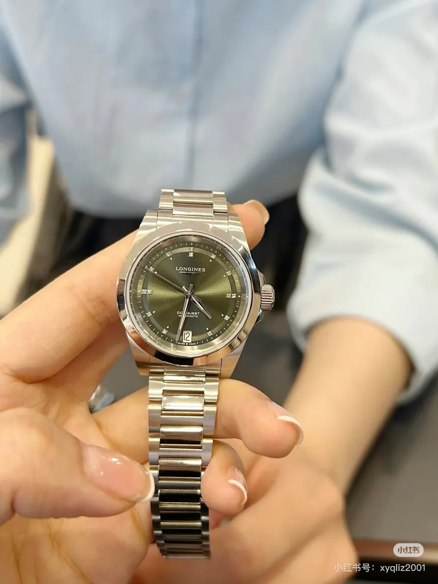 Longines Conquest 34mm Green Dial Diamond-Set Auto - Image 2