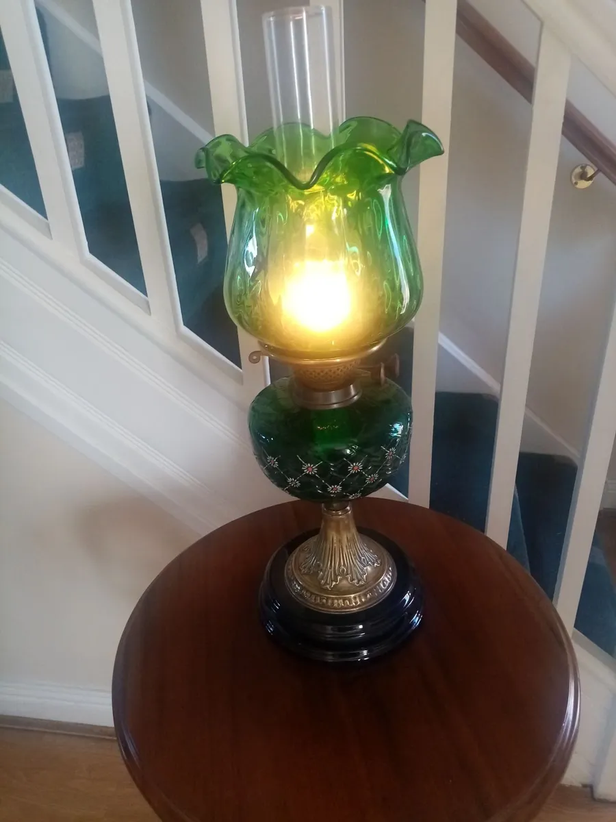 Vintage oil Lamp, Table - Image 2