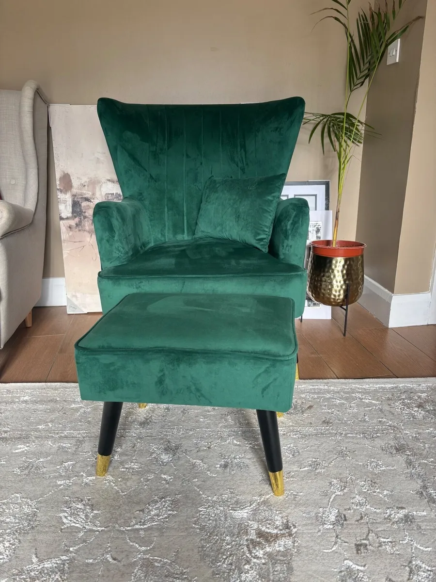 Chair and foot stool - Image 1