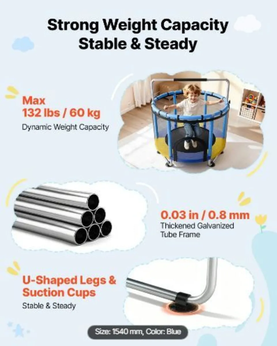 150cm Trampoline for Kids - Image 4