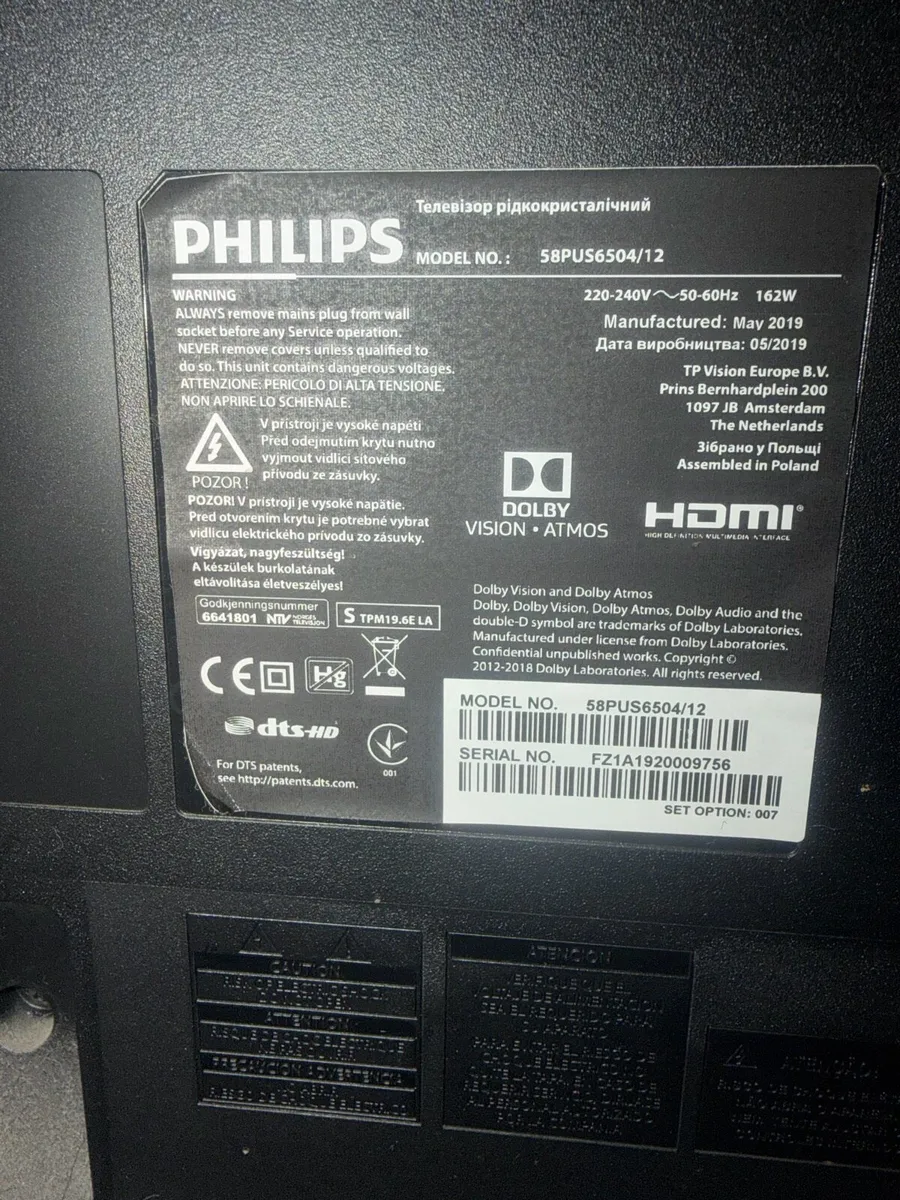 Philips 58” 4K Ultra HD Smart TV - Image 2
