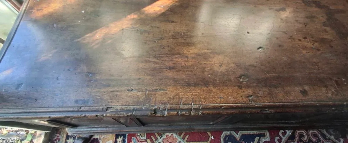 Antique 17th Century Chestnut Wood Coffer - Image 3