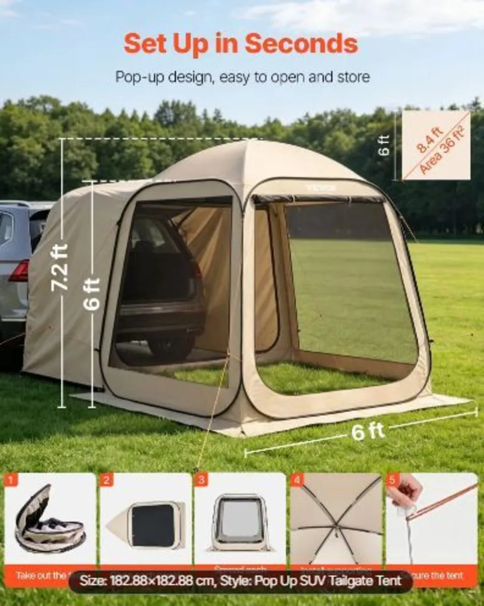 Screen House Tent, 1825 x 1825 x 2200 mm - Image 1