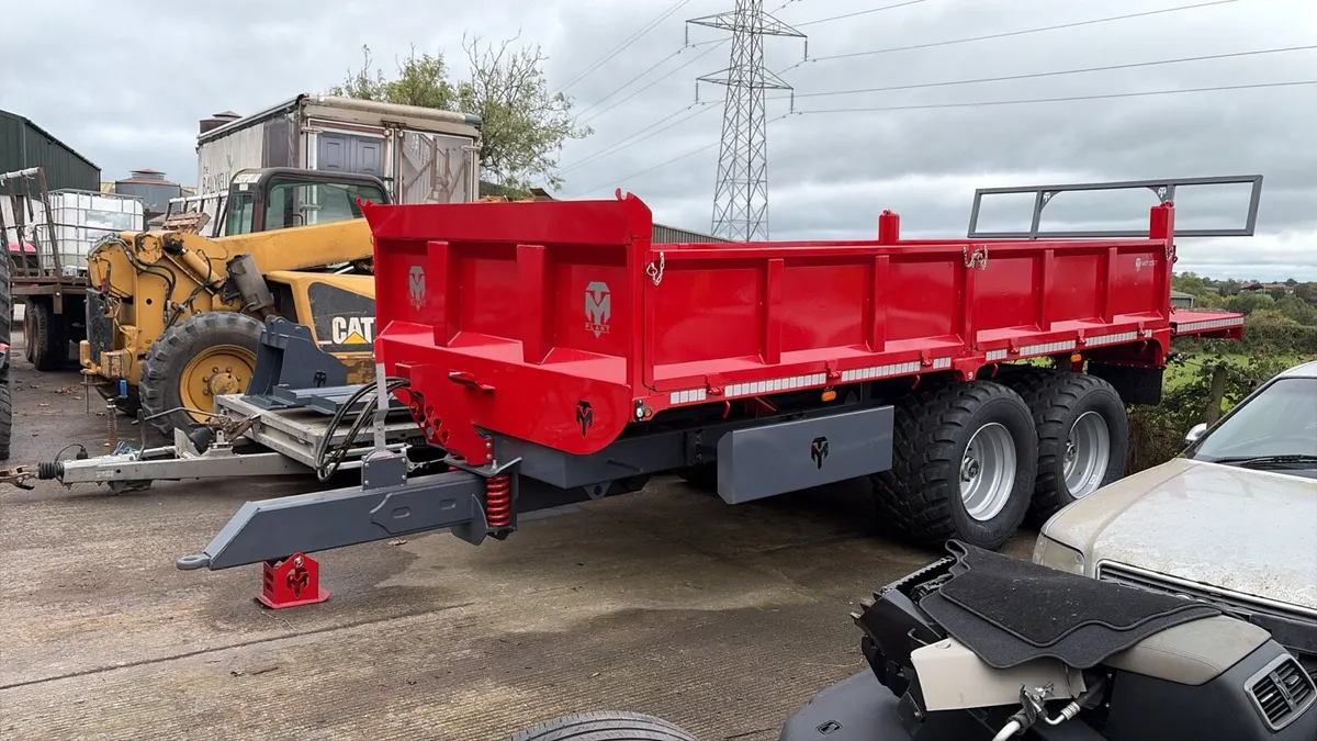 M T Plant 14Ton 16x8 Dropside Tipping Trailers - Image 2