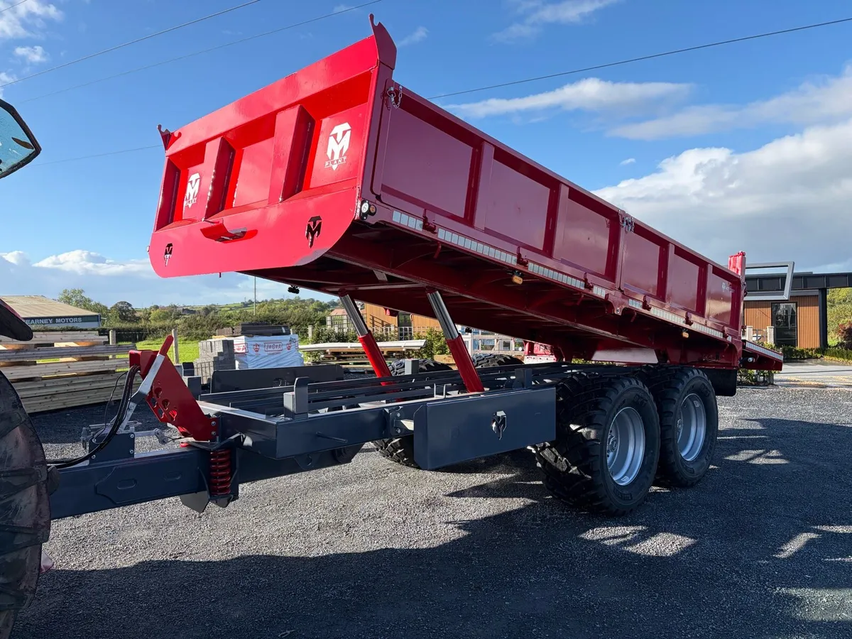 M T Plant 14Ton 16x8 Dropside Tipping Trailers - Image 1