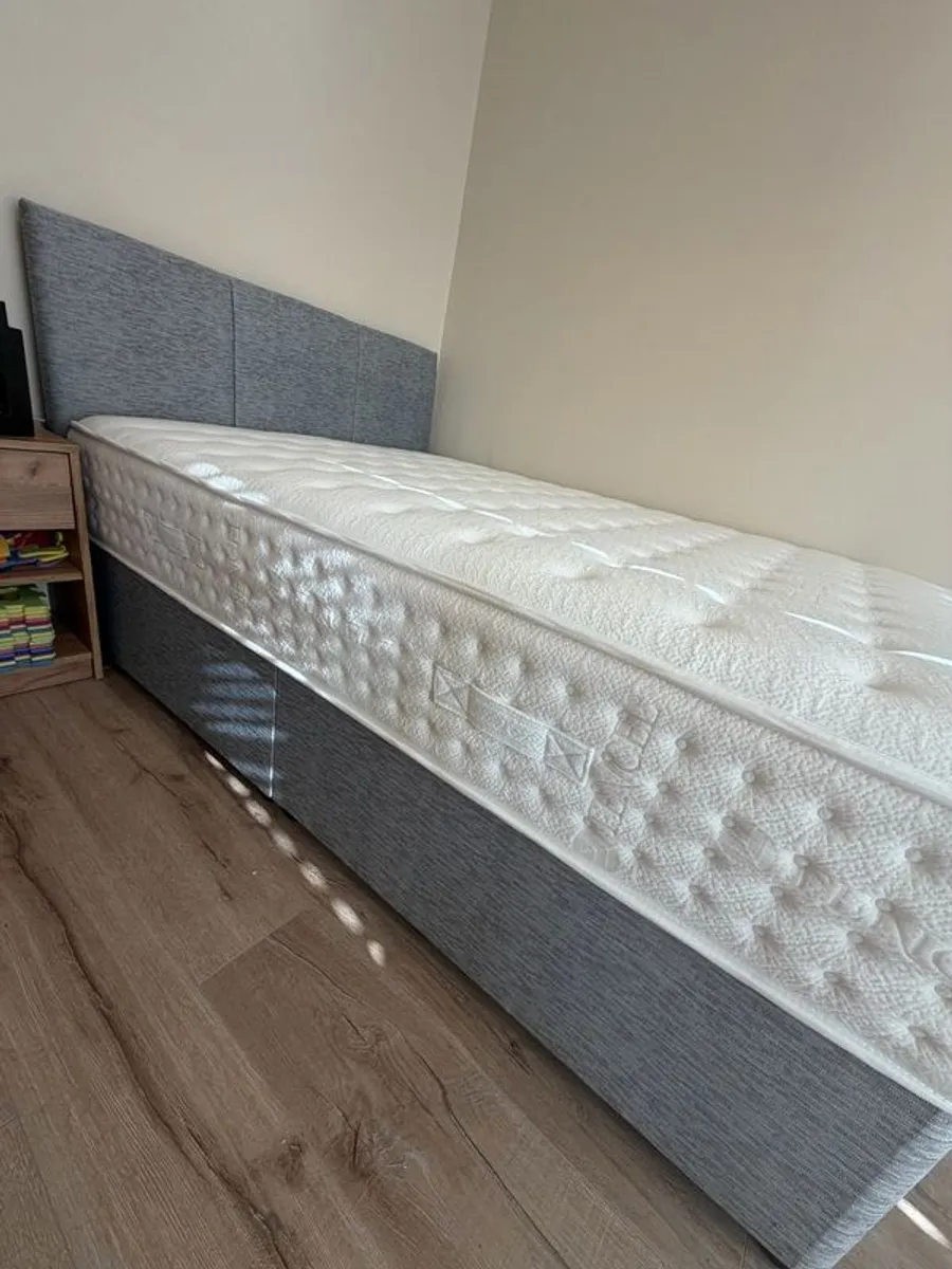 Double Bed (Mattress, Base + Headboard) - Image 4