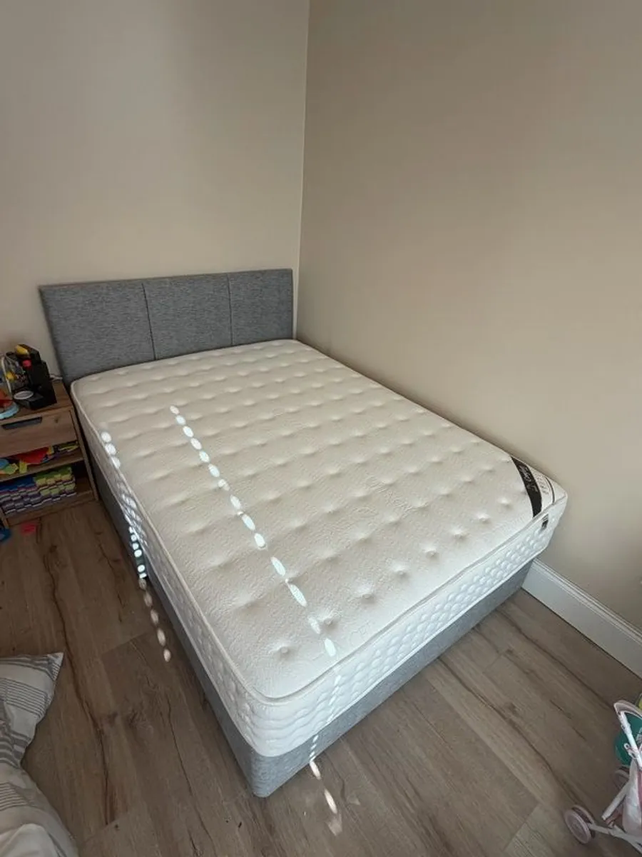 Double Bed (Mattress, Base + Headboard) - Image 1