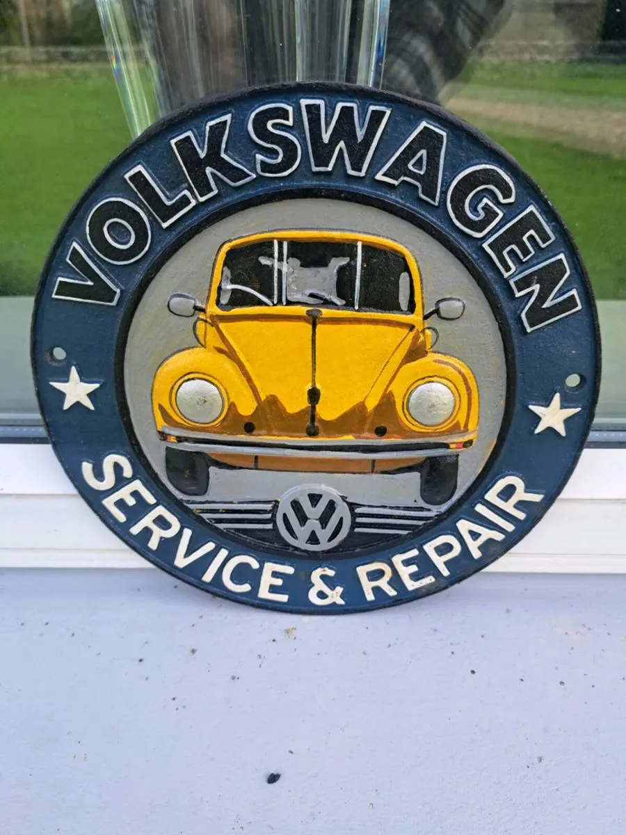 Volkswagen cast iron sign