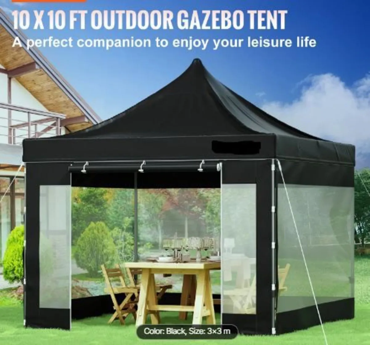 304.8 x 304.8 cm Pop Up Canopy Tent - Image 2