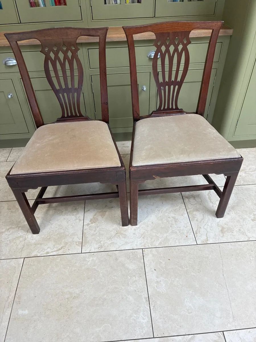 A pair of antique  chairs - Image 1