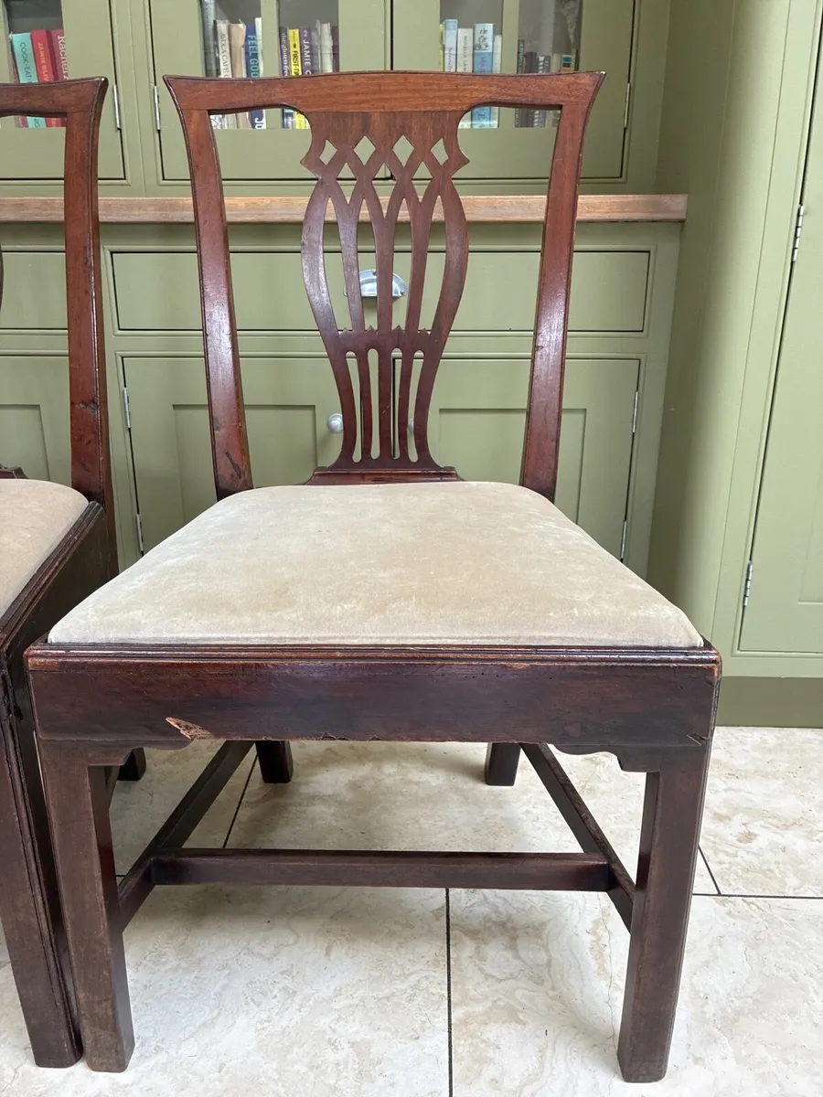 A pair of antique  chairs - Image 3