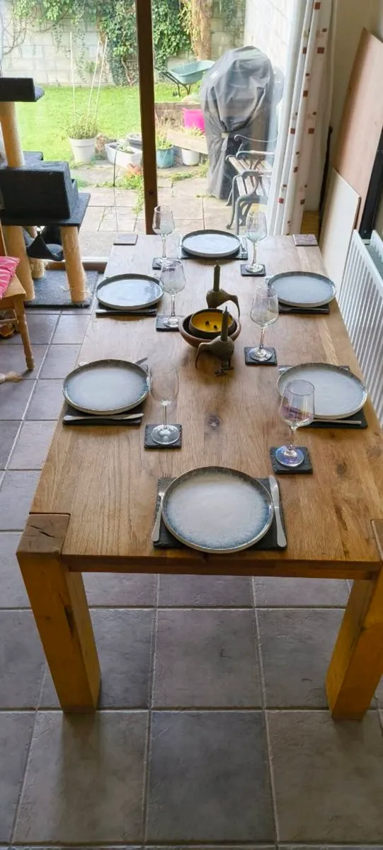 Solid Wood Farm house style kitchen table - Image 2