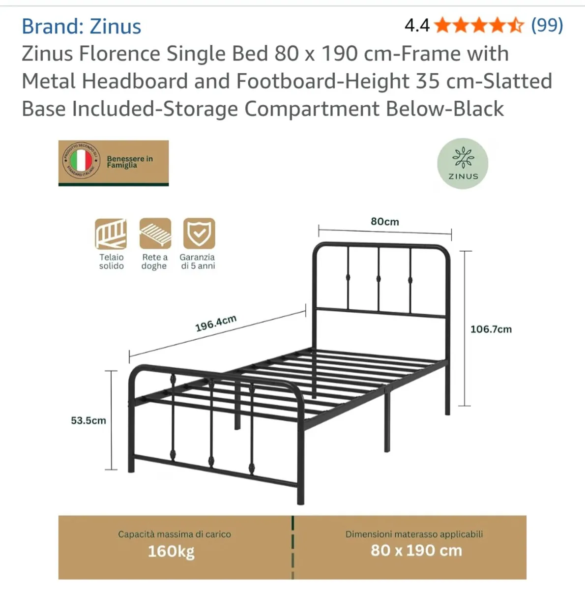 Single bed frame - Image 2