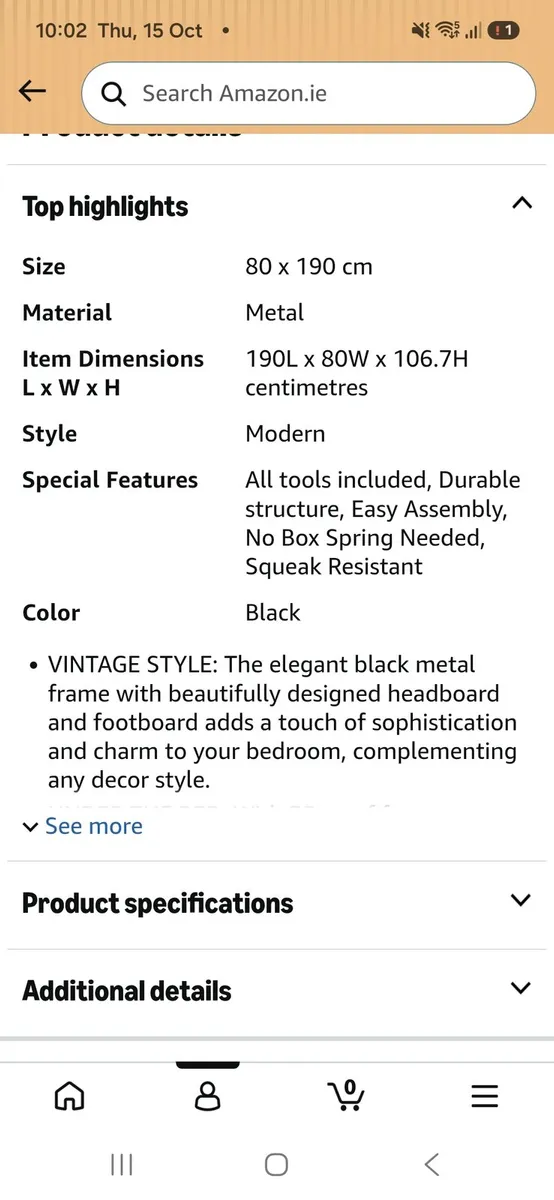 Single bed frame - Image 4