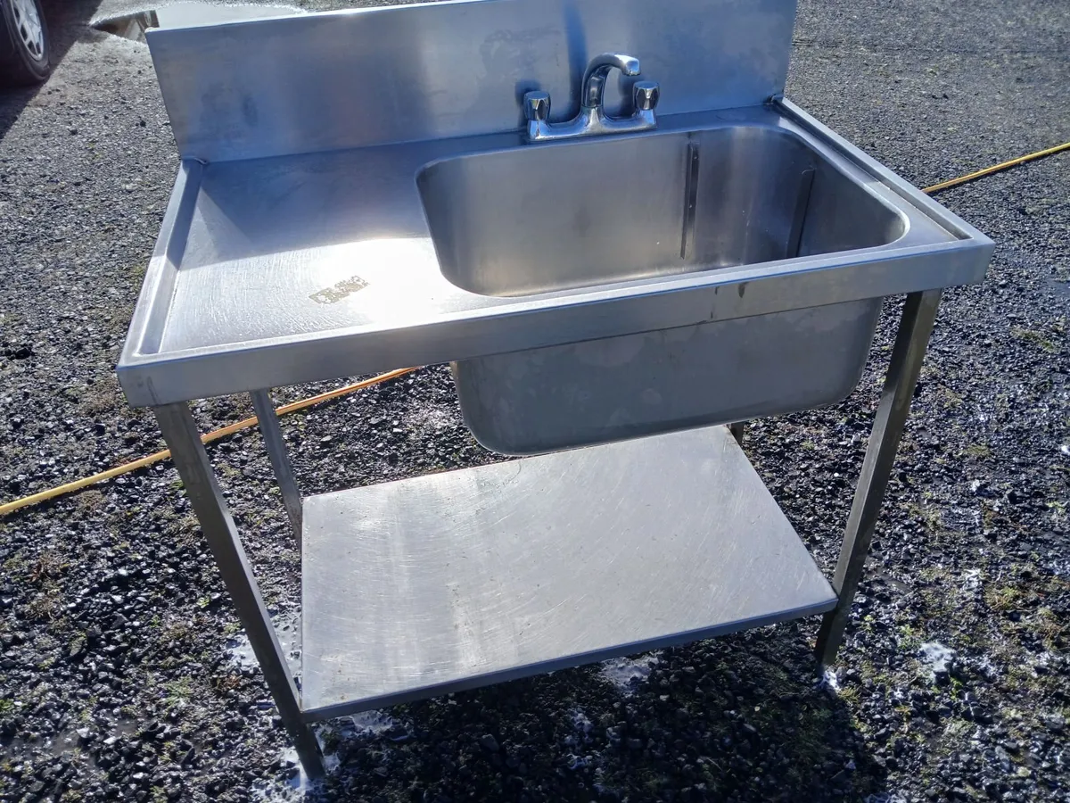 Stainless steel cabbinet sink unit complete - Image 3