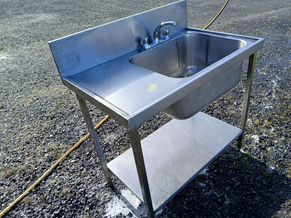 Stainless steel cabbinet sink unit complete - Image 4
